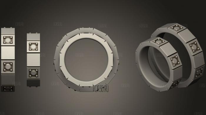 Ring 96 stl model for CNC